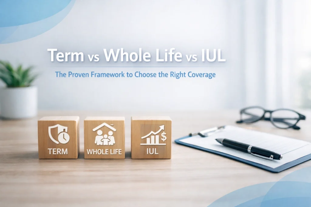 Term vs Whole Life vs IUL: The Proven Framework to Choose the Right Coverage